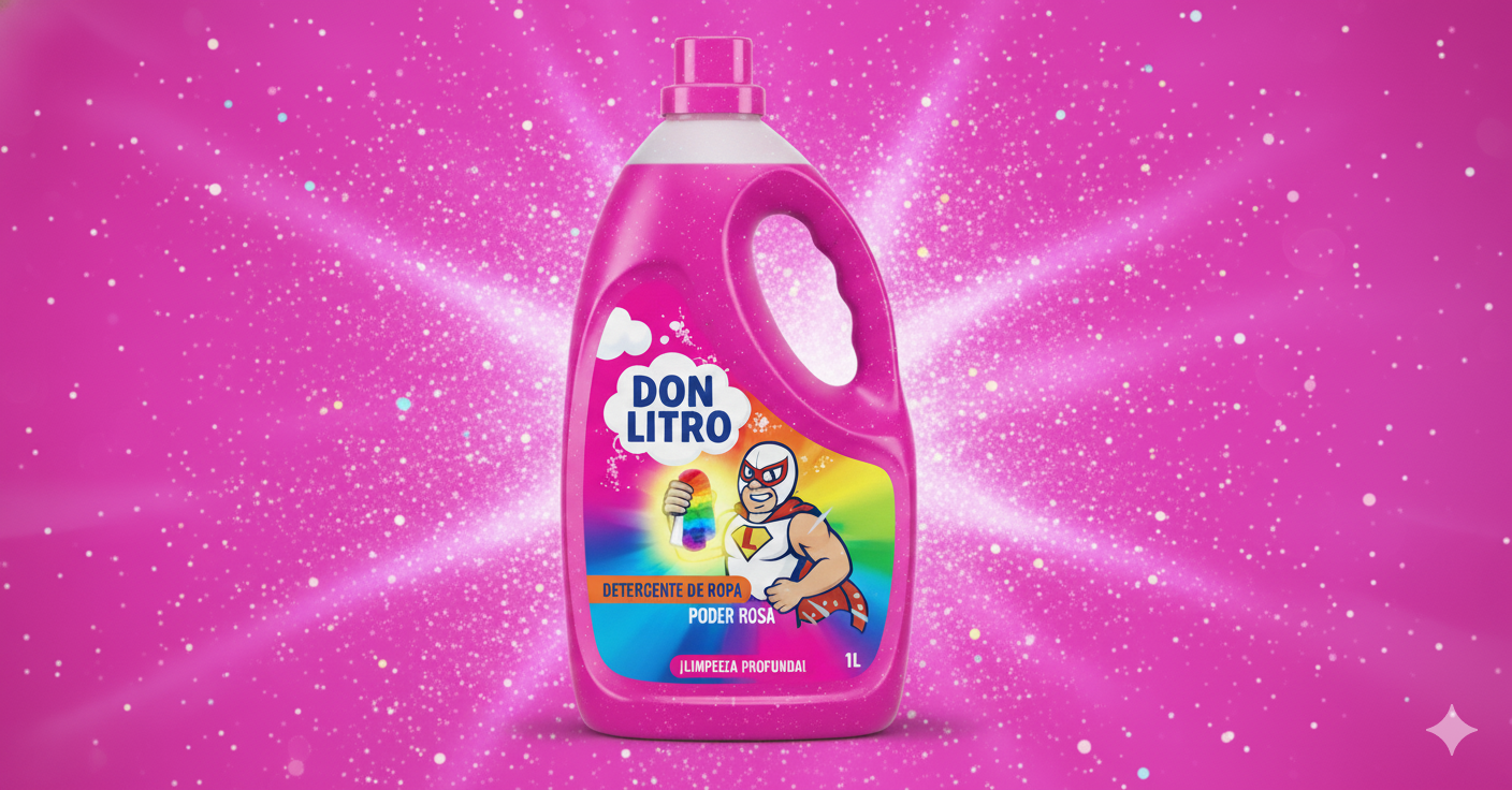 Detergente de ropa Aroma Poder Rosa